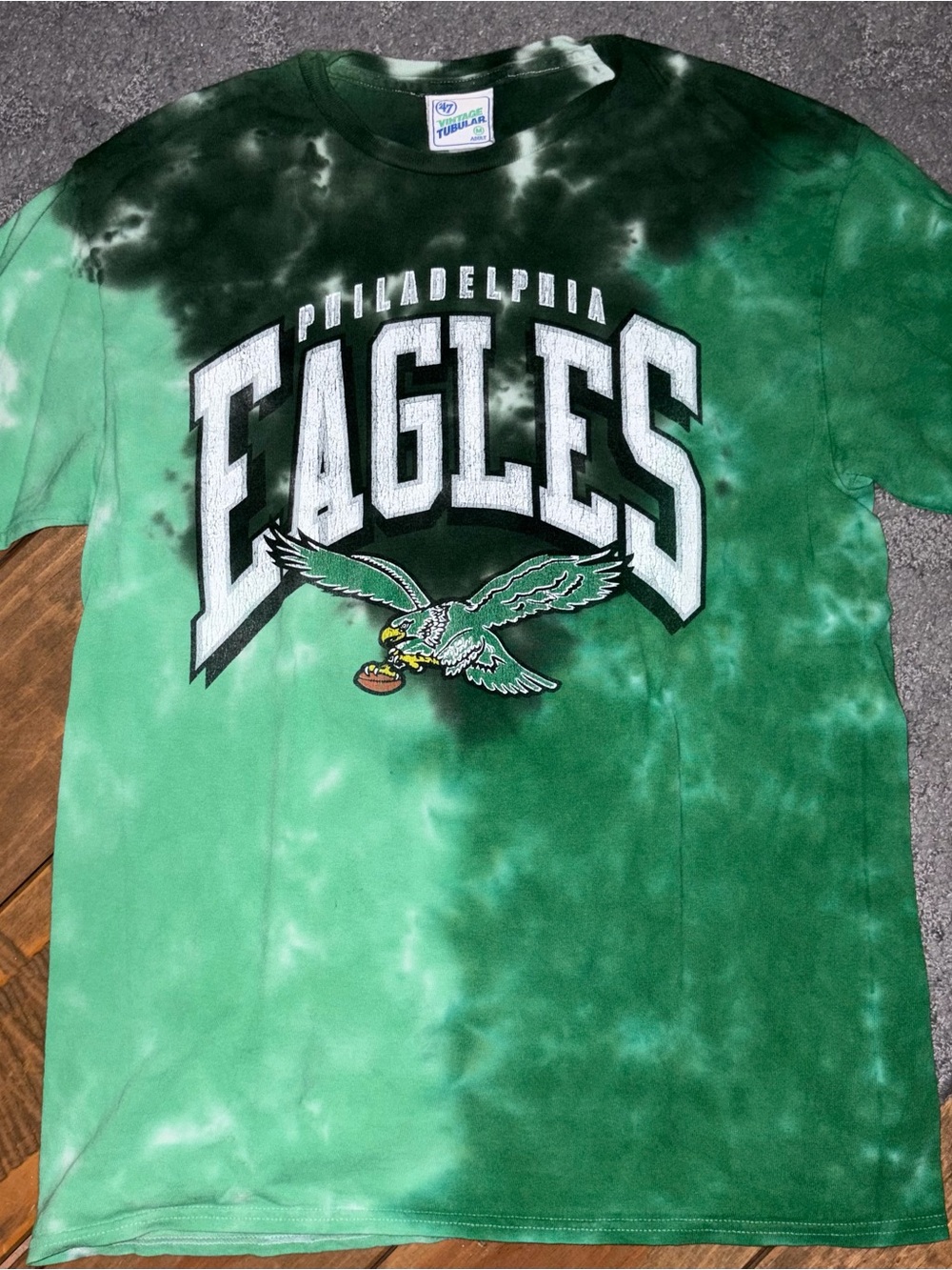 Philadelphia Eagles Tie Dye Men’s T Shirt Medium Green 47